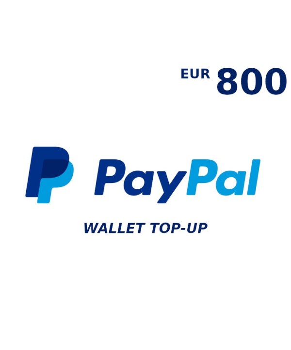 PayPal Wallet 800 EUR Top Up Key 101